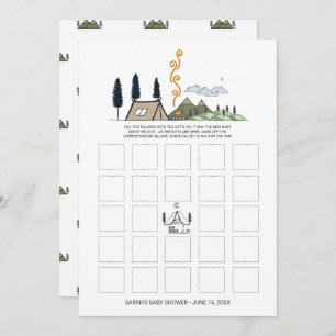 Baby shower Bingo Kaart   Avontuur begint