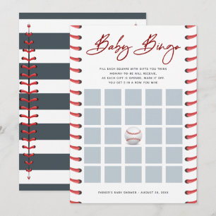 Baby shower Bingo Kaart   Baseball