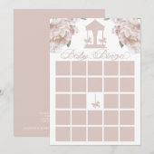 Baby shower Bingo Kaart | carrouselbloem (Voorkant / Achterkant)