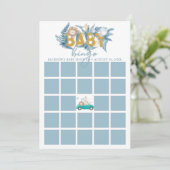 Baby shower Bingo Kaart | Safari Dieren (Staand voorkant)