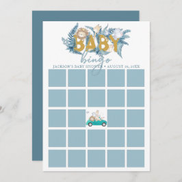 Baby shower Bingo Kaart | Safari Dieren
