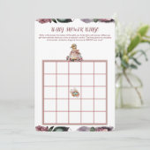 Baby shower Bingo Kaart - Schattige Duck Theme (Staand voorkant)