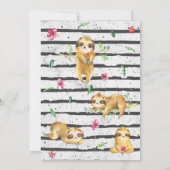 Baby shower Bingo Kaart | Tropische luiaard (Achterkant)