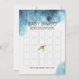 Baby Shower Bingo kaart | Zeeschildpad