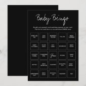 Baby Shower Bingo Kaarten, Unieke Vooraf Ingevulde Kaart (Voorkant / Achterkant)