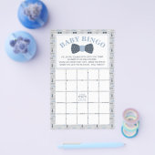 Baby Shower Bingo, Kleine Man, Stropdas Flyer (Enkel)