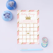 Baby shower Bingo, kleine prinses Flyer (Enkel)