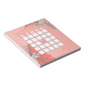 Baby shower Bingo Koraal geometrisch Notitieblok (Schuin)