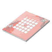 Baby shower Bingo Koraal geometrisch Notitieblok (Linkerzijde)