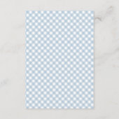 Baby shower Bingo Leuke Blue Gingham Party Card Kaart (Achterkant)