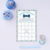 Baby shower Bingo, Little Man, Bow Stropdas Flyer (Enkel)