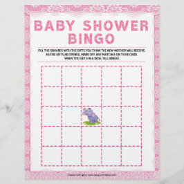 Baby shower Bingo [Luxe Lace [Roze]] Briefhoofd
