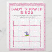 Baby shower Bingo [Luxe Lace [Roze]] Briefhoofd (Voorkant / Achterkant)