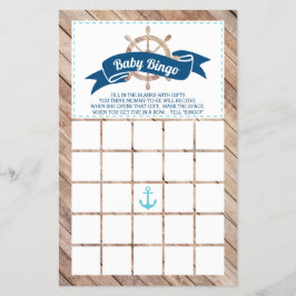 Baby Shower Bingo, Maritiem Flyer