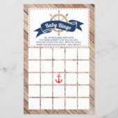 Baby shower Bingo, Nautisch Flyer (Voorkant)