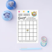Baby Shower Bingo Noach's Ark spelkaart Flyer (Enkel)