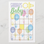 Baby shower BINGO Paci Bunny Flyer (Voorkant)