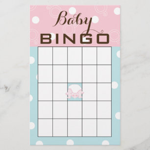 Baby shower BINGO "PINK BLUE BABY" Flyer