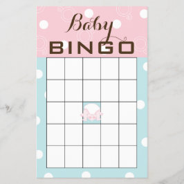 Baby shower BINGO "PINK BLUE BABY" Flyer