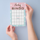 Baby shower BINGO "PINK BLUE BABY" Flyer (Hand)