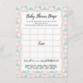 Baby shower Bingo raad de Kaart van het Spel van d (Voorkant)