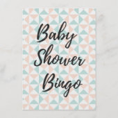 Baby shower Bingo raad de Kaart van het Spel van d (Achterkant)