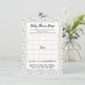 Baby shower Bingo raad de Kaart van het Spel van d (Staand voorkant)