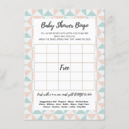 Baby shower Bingo raad de Kaart van het Spel van d