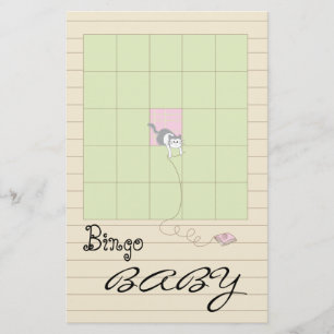 Baby shower BINGO roze/bouwt een bibliotheek" Flyer