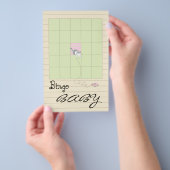Baby shower BINGO roze/bouwt een bibliotheek" Flyer (Hand)