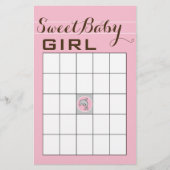 Baby shower BINGO "Roze dolfijn" Flyer (Voorkant)