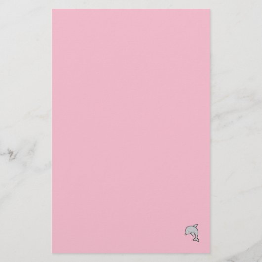 Baby shower BINGO "Roze dolfijn" Flyer (Achterkant)