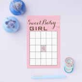 Baby shower BINGO "Roze dolfijn" Flyer (Enkel)
