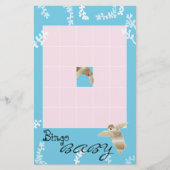 Baby shower BINGO "Roze/Turquoise Turtle" Flyer (Voorkant)