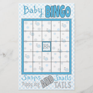 Baby Shower BINGO "Schaar en Lijm" Flyer