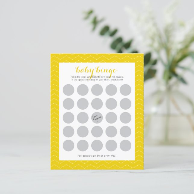 Baby shower BINGO Sheet (Staand voorkant)