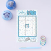 Baby shower BINGO "Snippers en slakken" Flyer (Enkel)