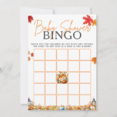 Baby shower BINGO spel Een beetje pompoen Bloemen Kaart (Voorkant)