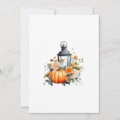 Baby shower BINGO spel Een beetje pompoen Bloemen Kaart (Achterkant)