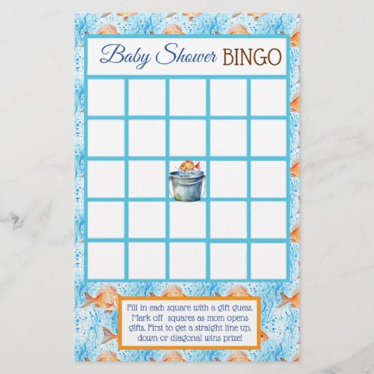 Baby shower BINGO spel | Gevist thema Flyer (Voorkant)