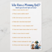 Baby shower BINGO spel | Gevist thema Flyer (Achterkant)