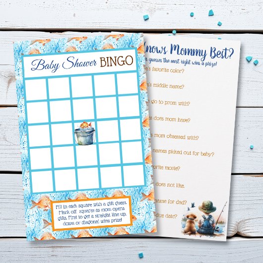 Baby shower BINGO spel | Gevist thema Flyer