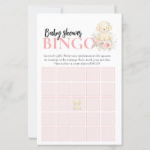  Baby Shower Bingo Spel | Gouden Retriever Meisje 