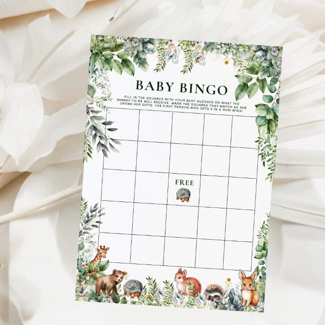 Baby shower Bingo spel | Modern Waterverf spel (Creator heeft geüpload)