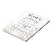 Baby Shower Bingo Spel Notitieblok (Linkerzijde)