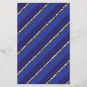 Baby Shower Bingo Spel, Prins, Blauw en Goud Flyer (Achterkant)