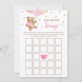 Baby shower Bingo Spel Teddy Bear Kaart (Voorkant)