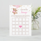 Baby shower Bingo Spel Teddy Bear Kaart (Staand voorkant)