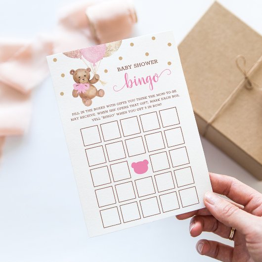 Baby shower Bingo Spel Teddy Bear Kaart