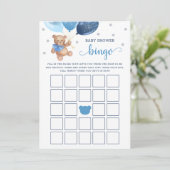 Baby shower Bingo Spel Teddy Bear Kaart (Staand voorkant)